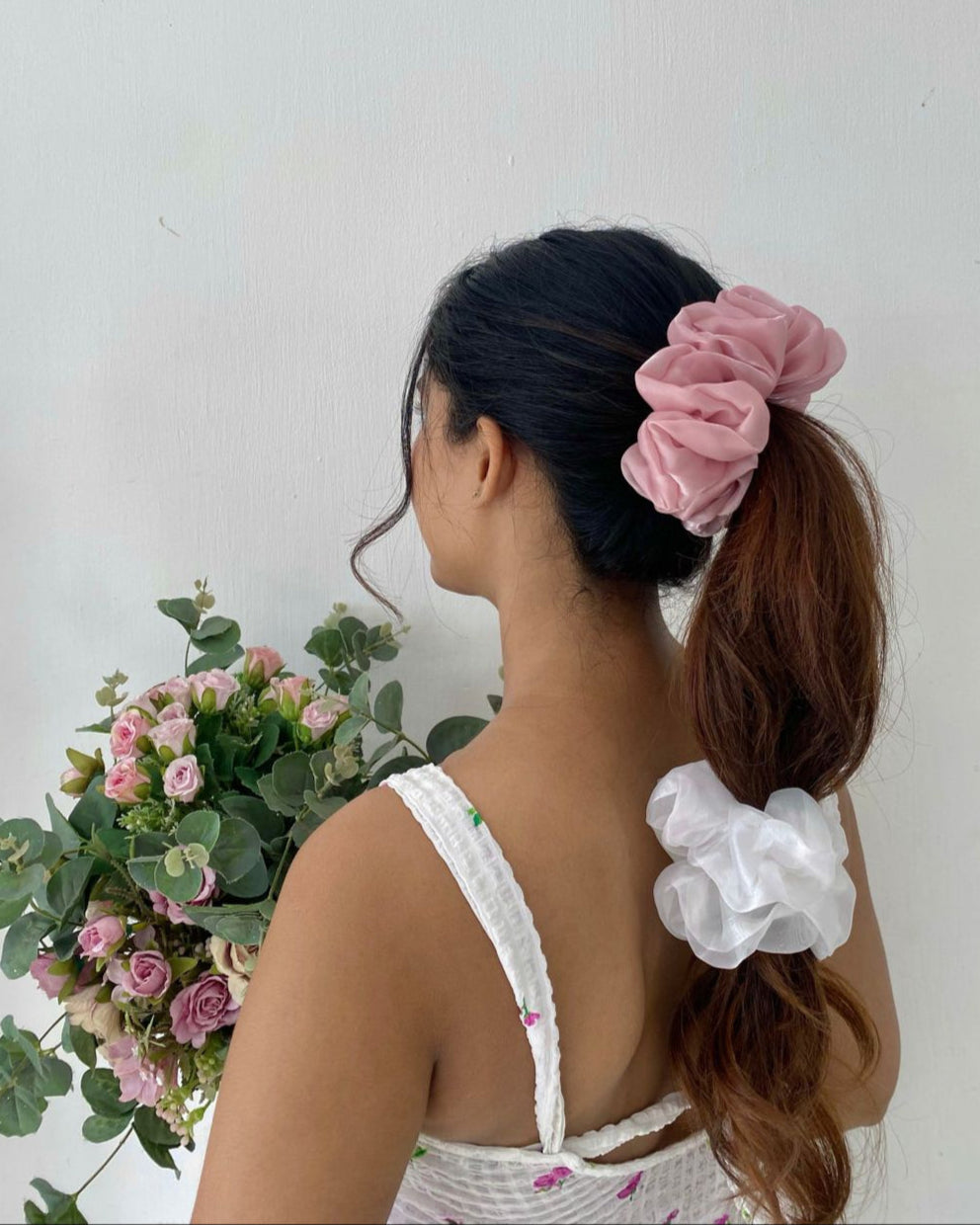 Cherry Blossom & White organza set