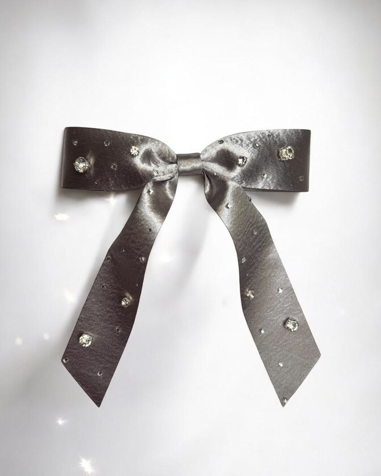 Silver Embellished Bow
