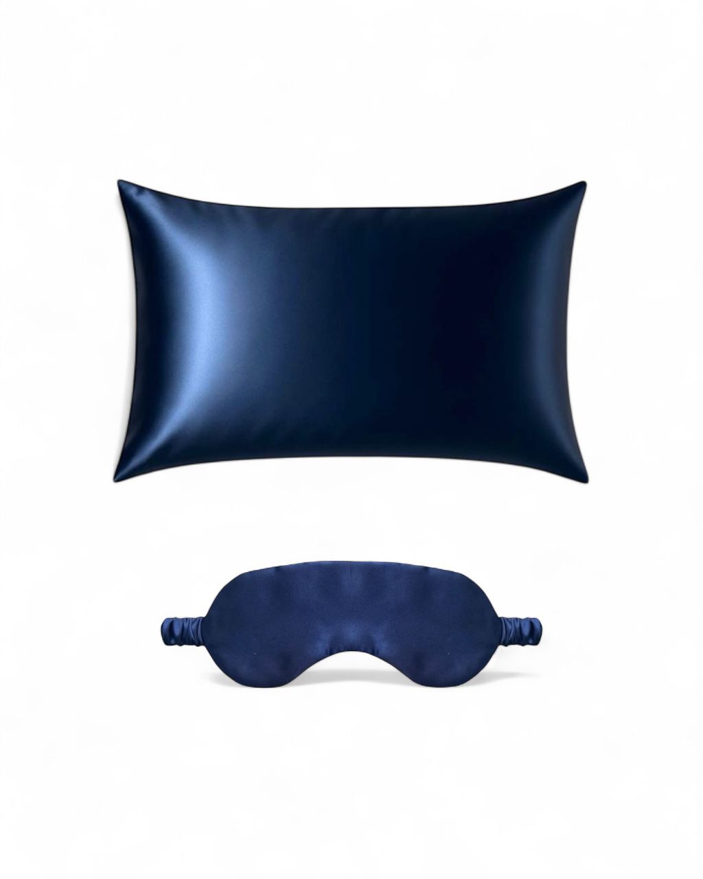 Satin Silk Pillowcase & eye mask in Royal blue