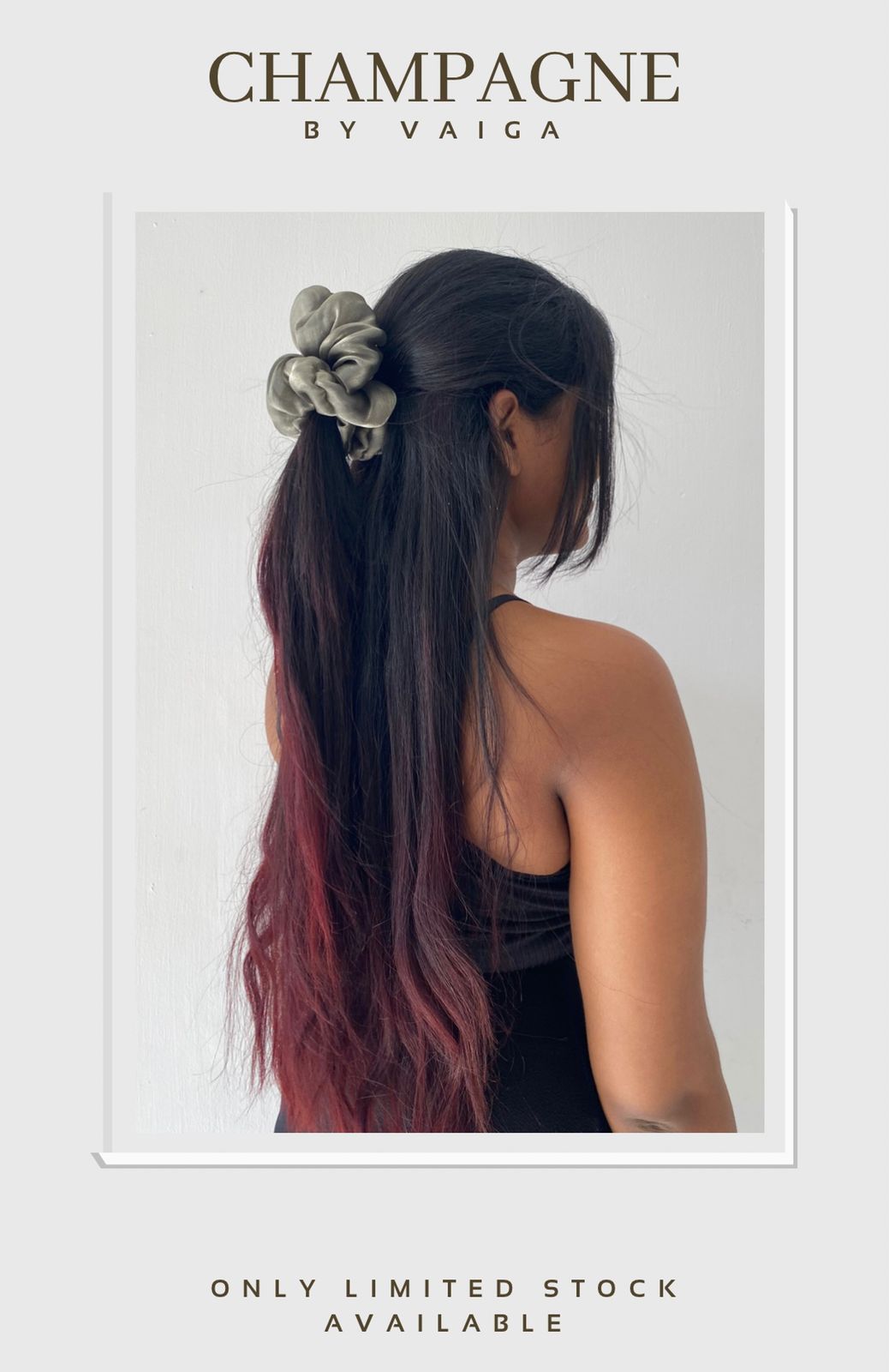 Champagne Organza scrunchie