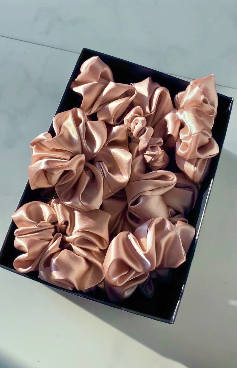 Naked Satin Scrunchie