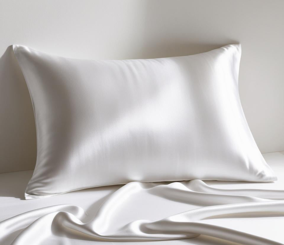 Satin Silk Pillowcase in White