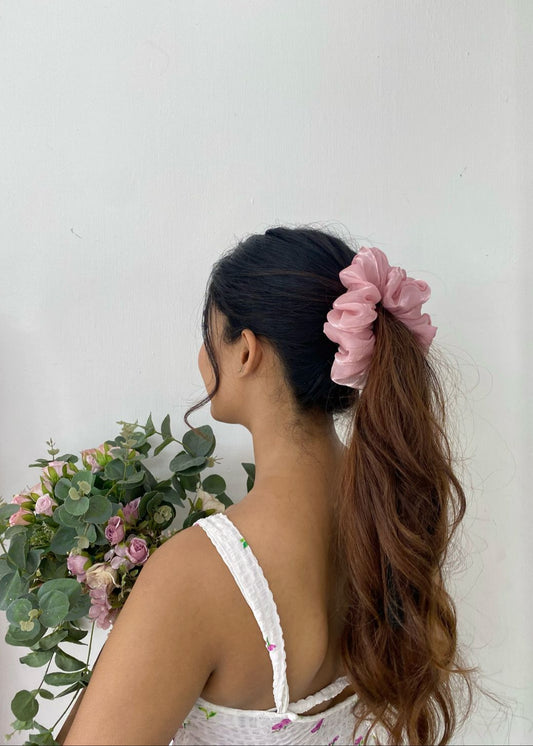 Organza Cherry Blossom scrunchie