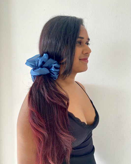 Midnight Organza scrunchie