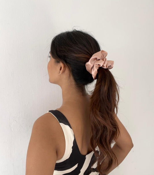 Naked Satin Scrunchie