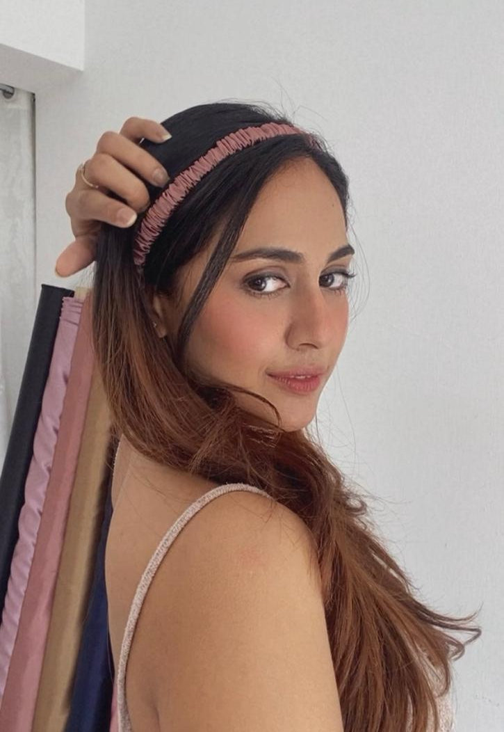 Parisian Pink Satin Skinny Headband