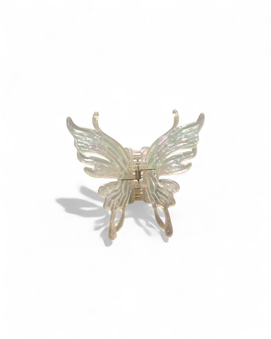 White Butterfly claw clip