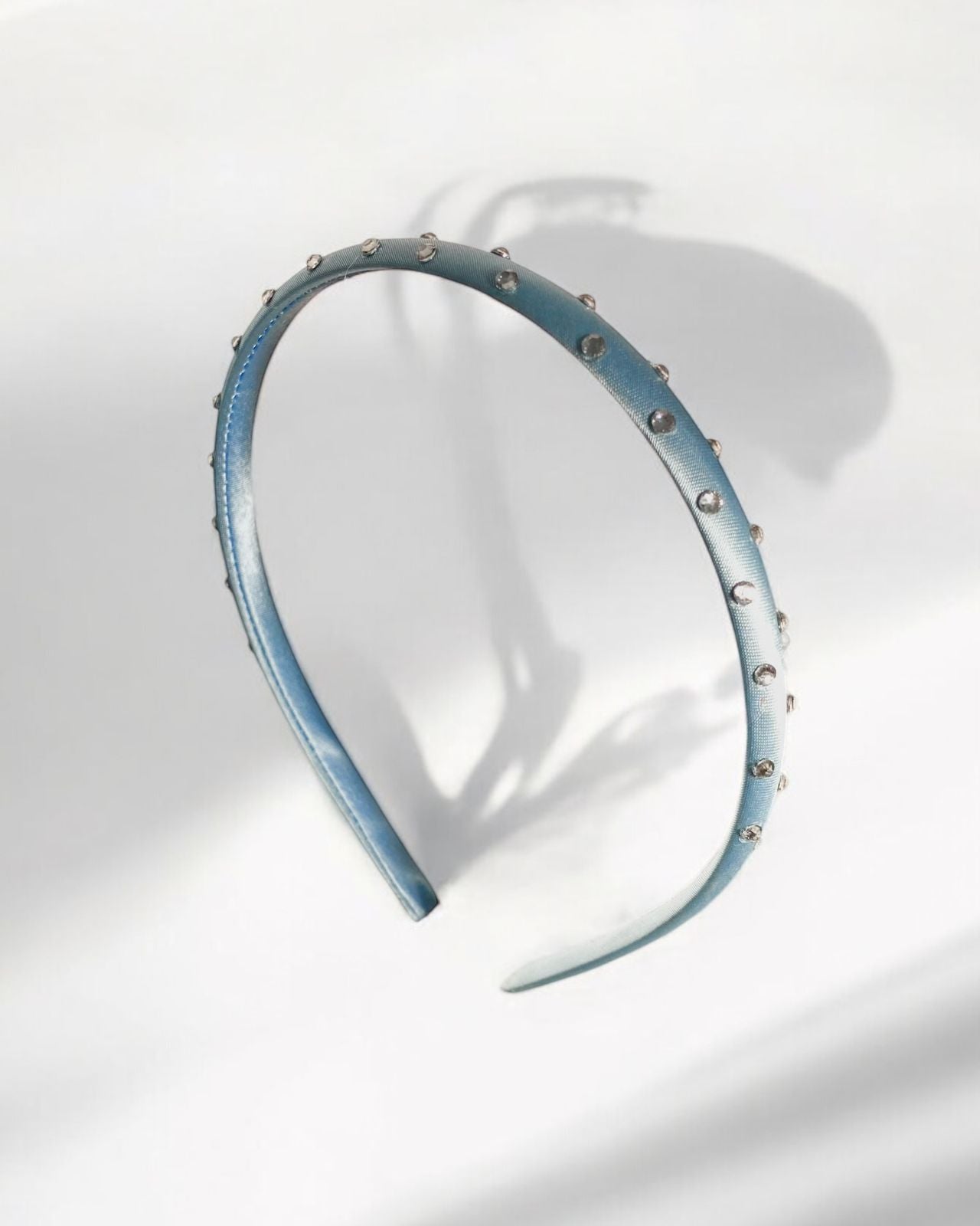 Powder blue Headband with rhinestones