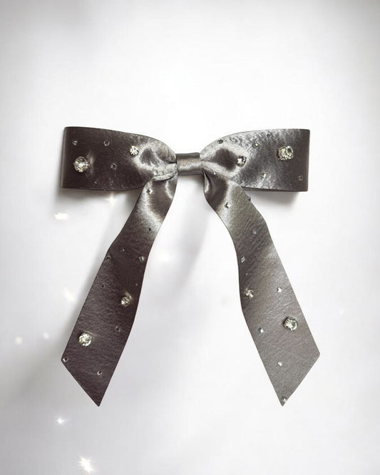 Silver Embellished Bow