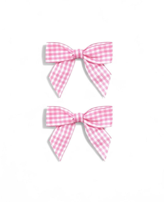 Set of 2 Pink Bow clips
