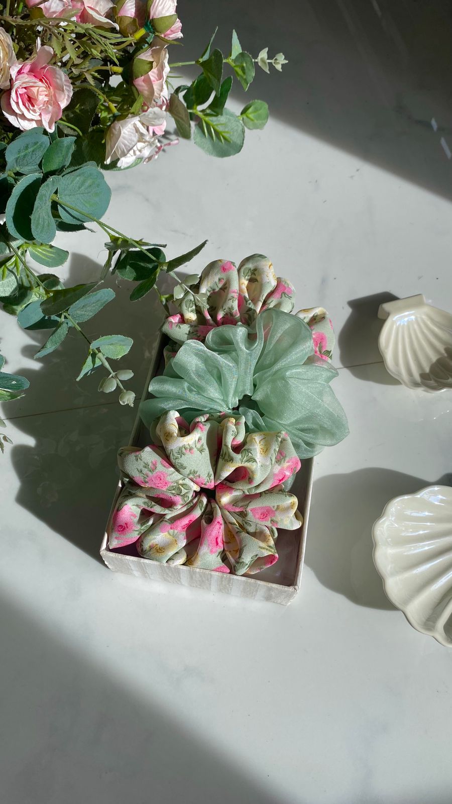 Mint Organza Scrunchie