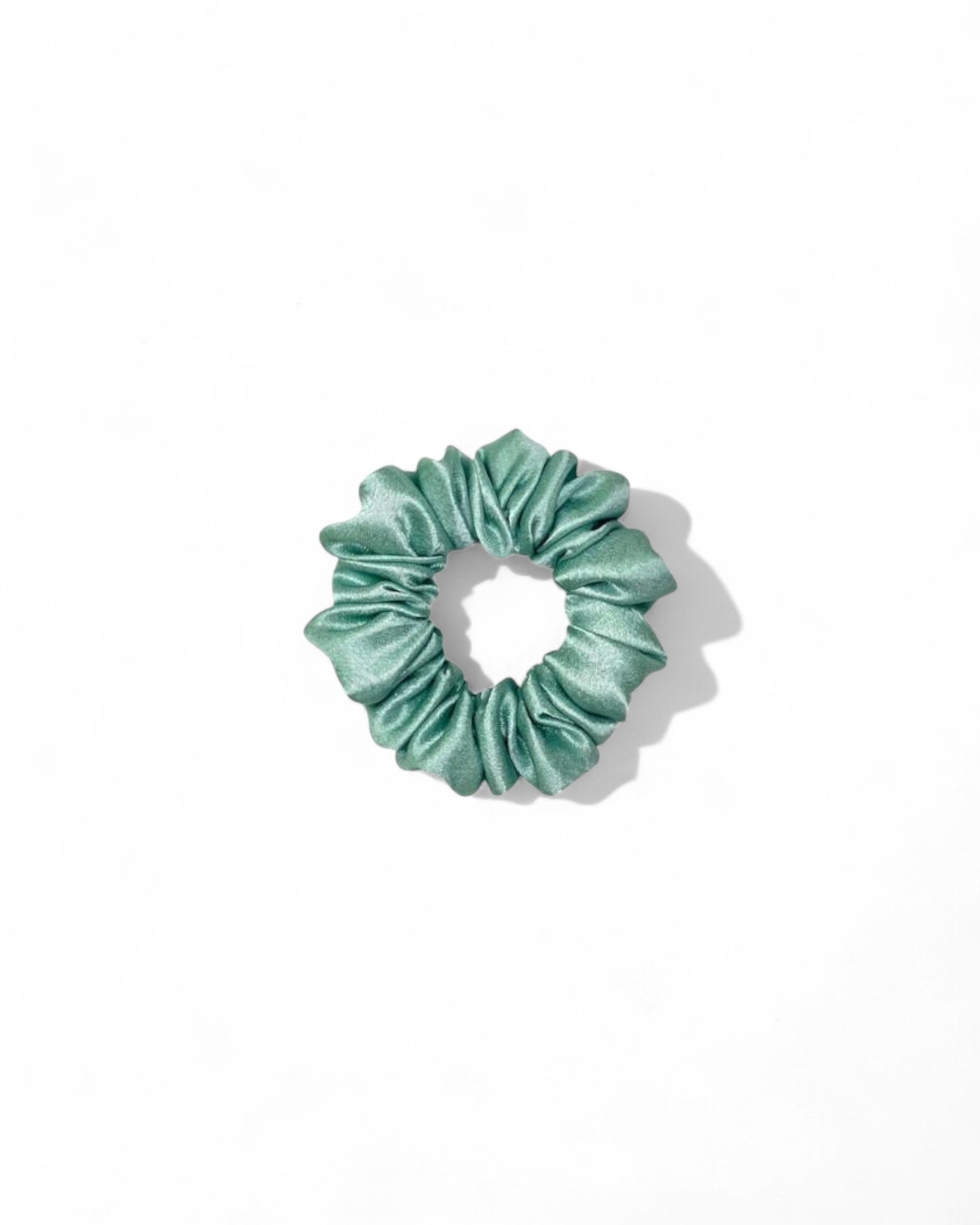 Evergreen Mini satin scrunchie