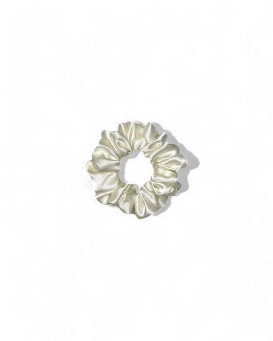 Snow White Mini Satin Silk Scrunchie