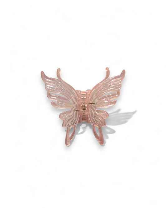 Pink Butterfly claw clip