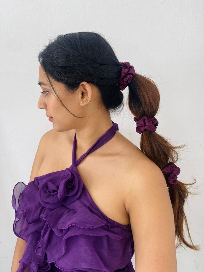 Amour Mini satin scrunchie