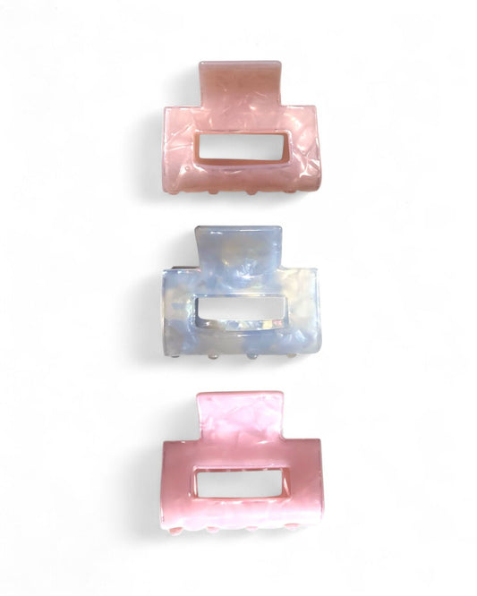 Mini claw clip- set of 3