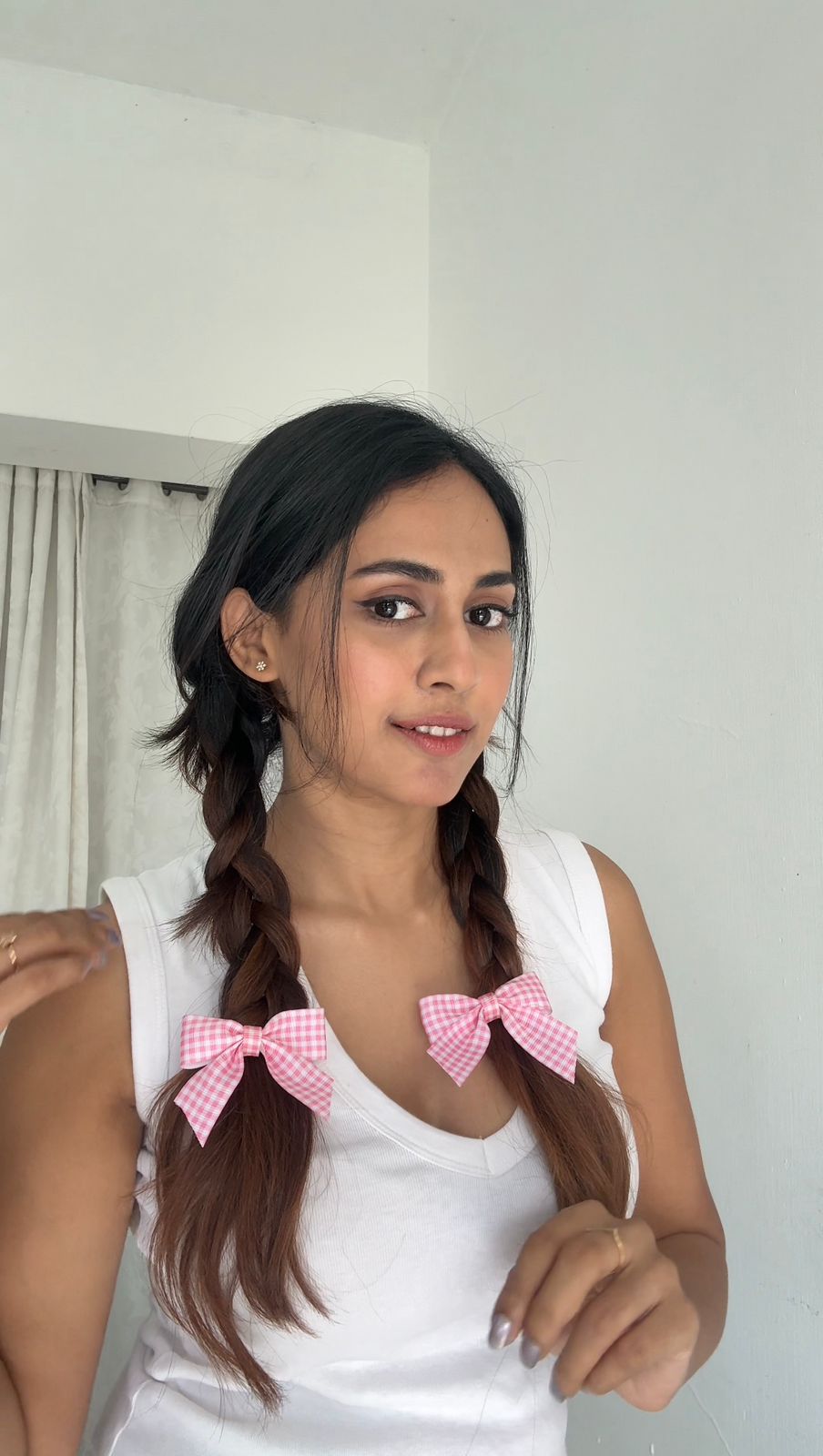 Set of 2 Pink Bow clips