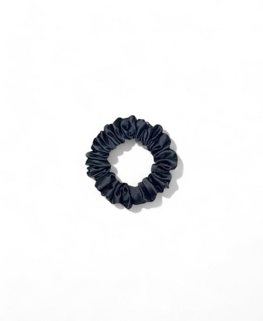 Black Mini Satin scrunchie